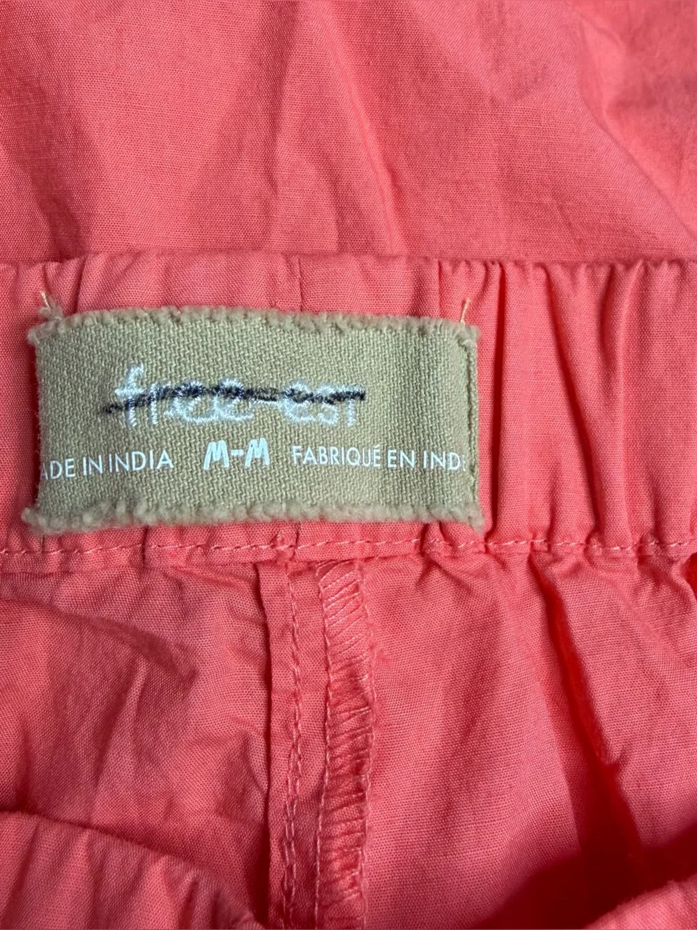 Free-est Free People Cotton Lucca Culotte Shorts Wide Leg medium coral pink